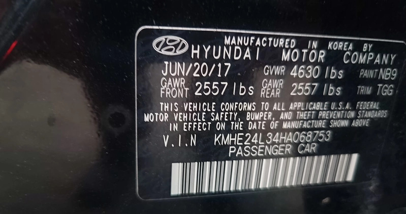 Hyundai Sonata cena 64900 przebieg: 136000, rok produkcji 2017 z Gostyń małe 379